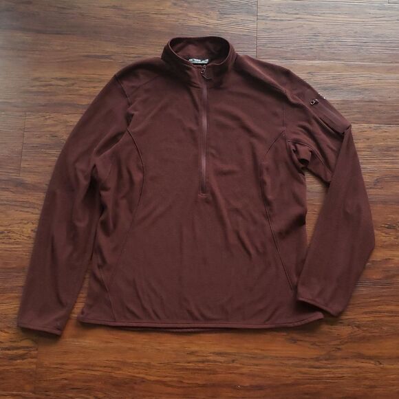 Arcteryx Womens Brown Chic Feminine Athleisure Outdoor Half Zip Pullover Size L - Picture 1 of 6